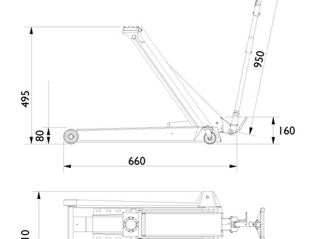 Домкрат подкатной DK20Q