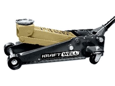 Домкрат KraftWell KRWFJ3D_gold подкатной гидравлический г/п 3000 кг