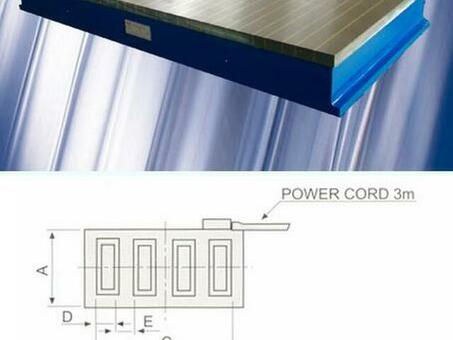Плита магнитная плоская Х91 500х1000 (электромагнитная) сила притяжения 160 N/см кв. (66120-14)