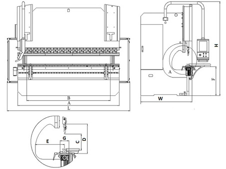 Пресс листогибочный гидравлический с ЧПУ Toskar EASY FAB 6100-500