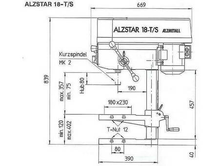 Вертикально-сверлильный станок Alzmetall ALZSTAR 18 T/S