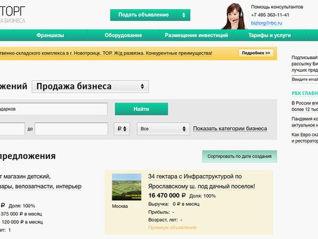 Как продать бизнес : топ-сайты , где можно разместить объявление