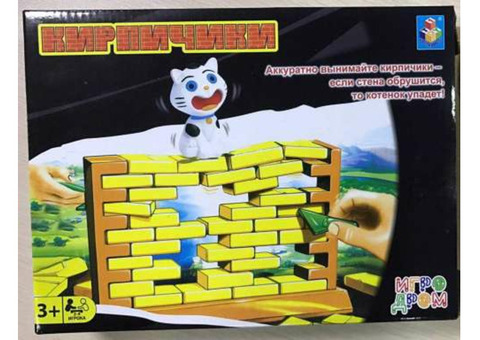 Кирпичики с котиком игра настольная игромания 1toy