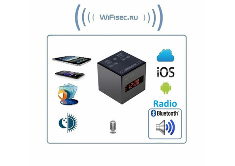 WiFi видеоняня с встроенным радио и беспроводной колонкой, с DVR, HD 960p