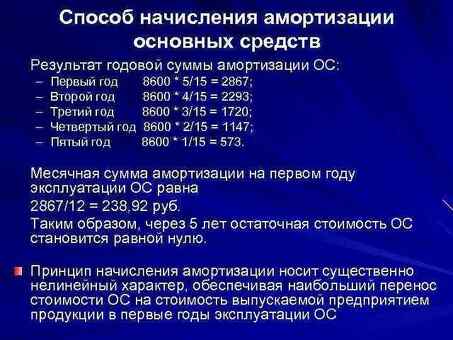 Методы расчета общей годовой суммы амортизации - эффективные и действенные