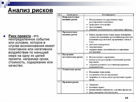 Услуги по анализу рисков для организаций | Название компании