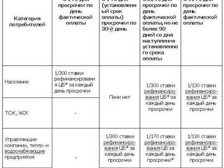 Штрафы за просрочку платежа: размер штрафа