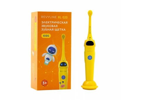 Звуковая щетка Revyline RL 020 Kids в желтом цвете