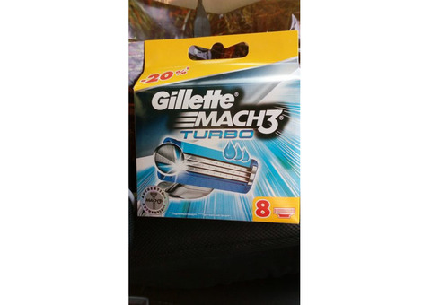 Сменные кассеты Gillette mach3 turbo, Fusion Pro glide