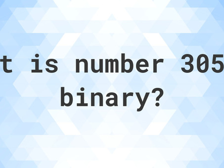 Узнайте о числе 305 в двоичной системе - Услуги по преобразованию двоичной системы