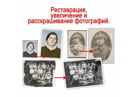 Реставрация, увеличение, ретушь и восстановление фотографий