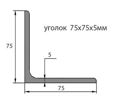 Купить металл и металлопрокат уголок 75х75х5 по ГОСТ в интернет-магазине