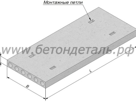 Плита перекрытия пустотная ПБ 39.12-8 - купить оптом и в розницу | Интернет-магазин