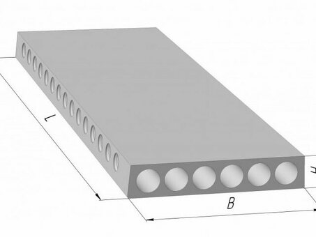Плита перекрытия пустотная ПБ 49.12-6 - купить в интернет-магазине