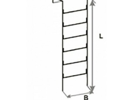 Купить лестницу водопроводную / водосточную Л2 из нержавеющей стали длиной 5,1 метра