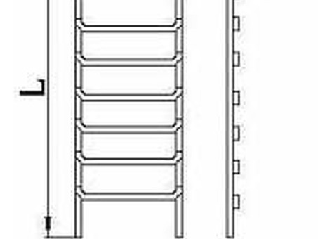 Купить лестницу водопроводную / водосточную Л2 из нержавеющей стали длиной 6,3 метра