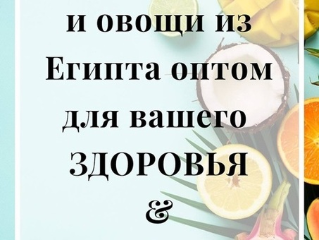 Фрукты овощи из Египта оптом.