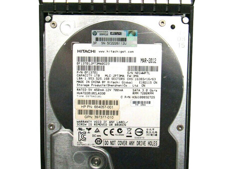 684427-001 Быстросъемный жесткий диск HP 1 ТБ 3G 7,2K SATA 3,5 дюйма