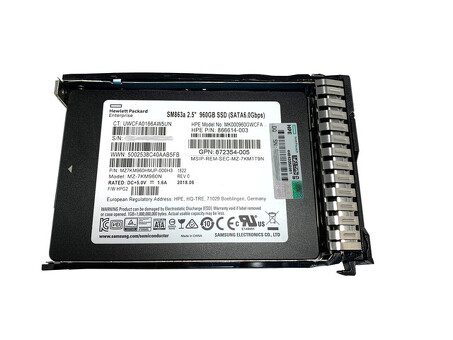 872520-001 Твердотельный накопитель HPE 960 ГБ 6G SATA MU SFF SC DS