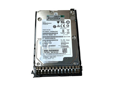 862125-001 Жесткий диск HPE 300 ГБ, 12 ГБ, SAS, 15 000 SFF SC