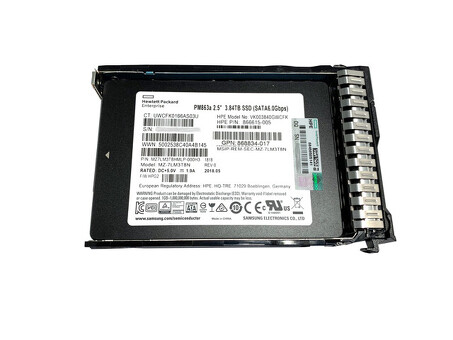 868830-B21 Твердотельный накопитель HPE 3,84 ТБ, 6G SATA, 2,5 дюйма, малый форм-фактор, RI SC