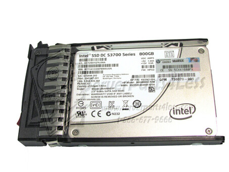 730065-B21 Твердотельный накопитель HP 800 ГБ, 6G SATA, 2,5 дюйма, MLC