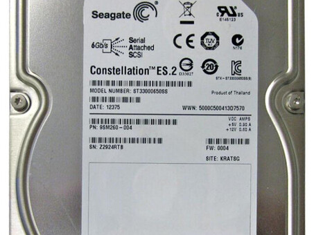 ST33000650SS Жесткий диск SeaGate Constellation 3 ТБ, 7,2 КБ, SAS