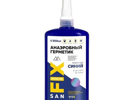 Гель-герметик SANFIX 250мл. до 3/4'', анаэробный уплотнительный, синий, флакон