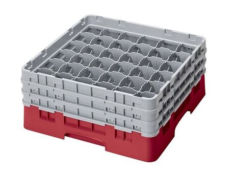 Кассета для бокалов Cambro 36S638 красн./сер