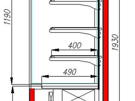 Холодильная горка CARBOMA CUBE 1930/710 ВХСп‑1.0 (FC 20‑07 VM 1.0‑2)