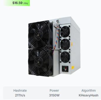 Bitmain Antminer KS5 Pro 21Th 3150W KHeavyHash Antminer