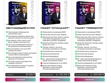 Эксклюзивная франшиза пункта выдачи IGRAR без роялти