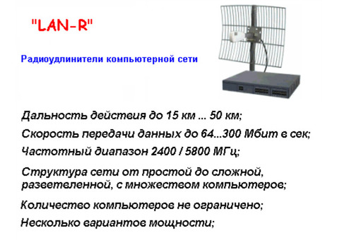 'LAN-R' радиоудлинители компьютерной сети