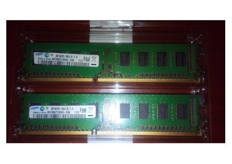 Samsung DDR3 1333 мГц, 4 гб в сумме