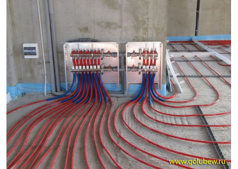 Монтаж теплый пол.отопление гарантия 5лет