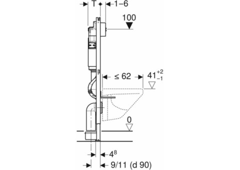 Характеристики инсталляция для унитаза GEBERIT Duofix [458.124.21.1]