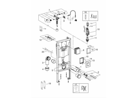 Характеристики инсталляция для унитаза GROHE Rapid SL [38772001]