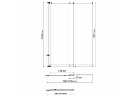 Характеристики шторка на ванну WASSERKRAFT Main [41s02-100]