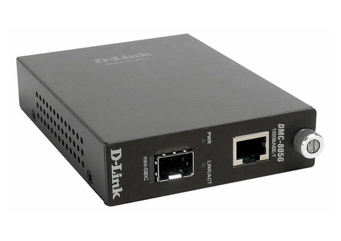 Характеристики медиаконвертер D-Link DMC-805G/A DMC-805G/A11A 1000Base-T Gigabit Twisted-pair to Mini GBIC