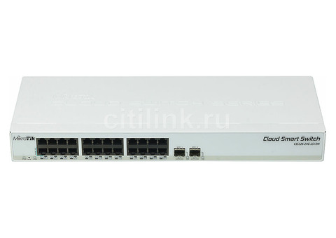 Характеристики коммутатор MikroTik CSS326-24G-2S+RM 24G 2SFP+ управляемый