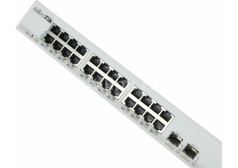 Характеристики коммутатор MikroTik CSS326-24G-2S+RM 24G 2SFP+ управляемый