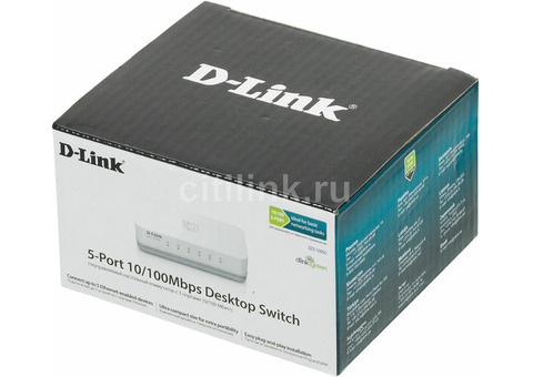 Характеристики коммутатор D-Link DES-1005C 5x100Mb неуправляемый