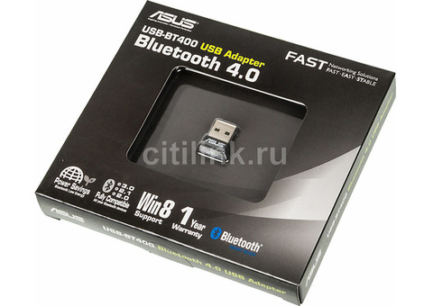 Характеристики сетевой адаптер Bluetooth ASUS USB-BT400 USB 2.0