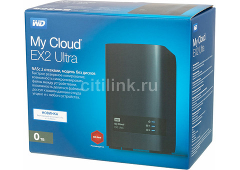 Характеристики сетевое хранилище WD My Cloud EX2 Ultra WDBSHB0000NCH-EEUE, без дисков