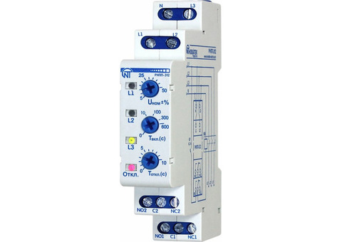 Характеристики реле напряжения и контроля фаз НОВАТЕК-ЭЛЕКТРО РНПП-312, 3-фазное, 380В [3425600312]