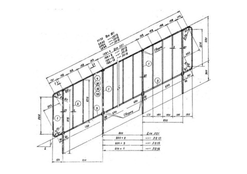 Перила ЛО-15 ограждения лестниц 1.050.9-4.93