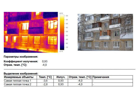 Профессиональное тепловизионное обследование, аренда тепловизора